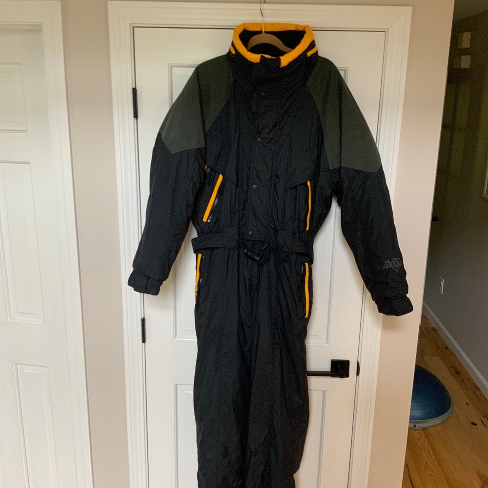 Vtg Mens Medium CB Sports One Piece Belted Insulated Snow Ski Suit size Large$85
